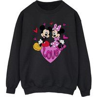 Mickey und Minnie Herz-Sweatshirt