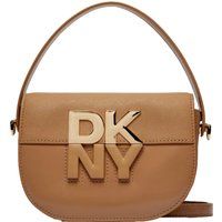 Strukturierte Schultertasche mit Logo