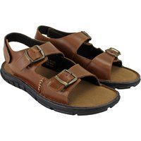 Klassische Ledersandalen mit verstellbaren Schnallen