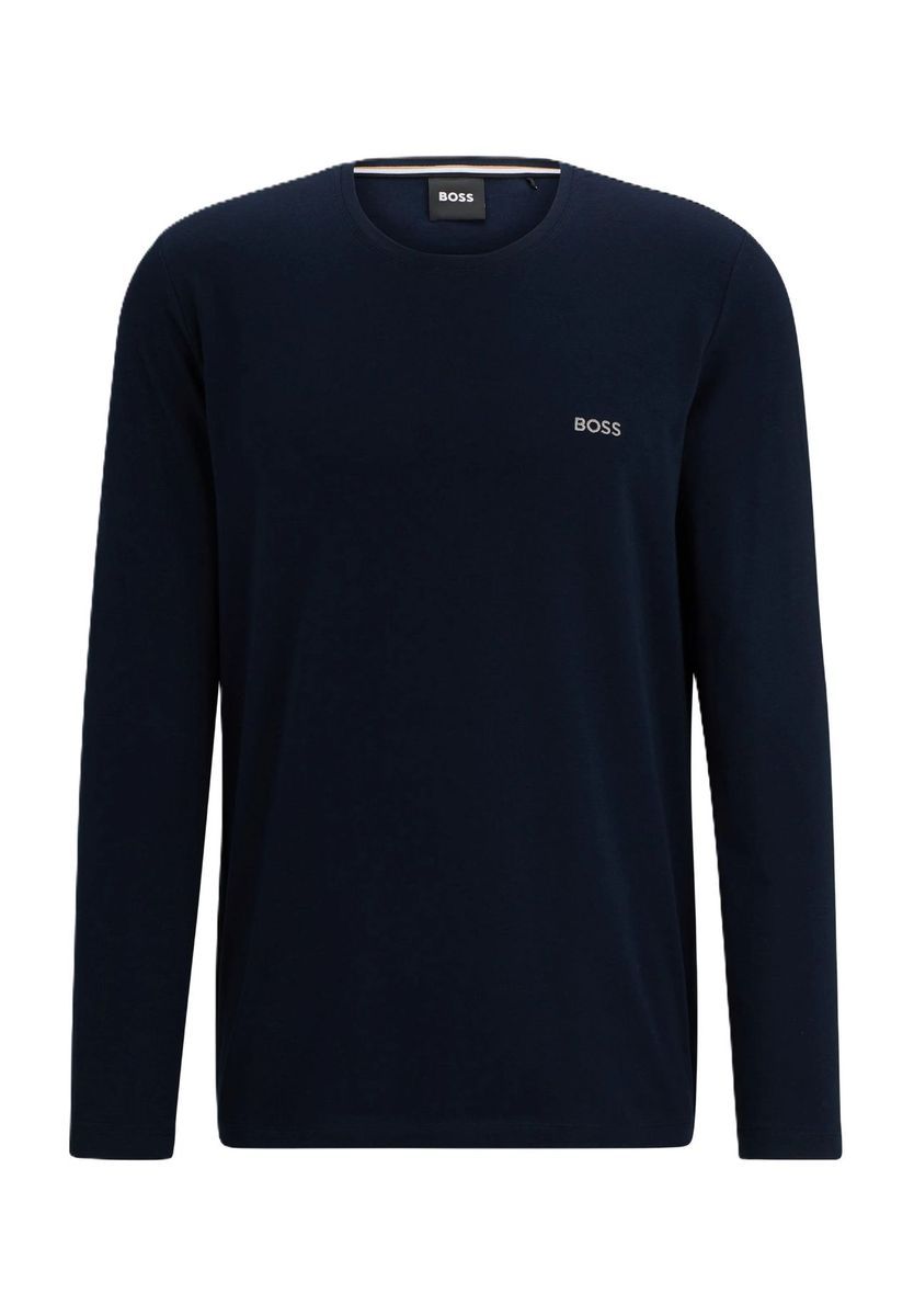 Klassisches Langarmshirt mit Logo-Stickerei