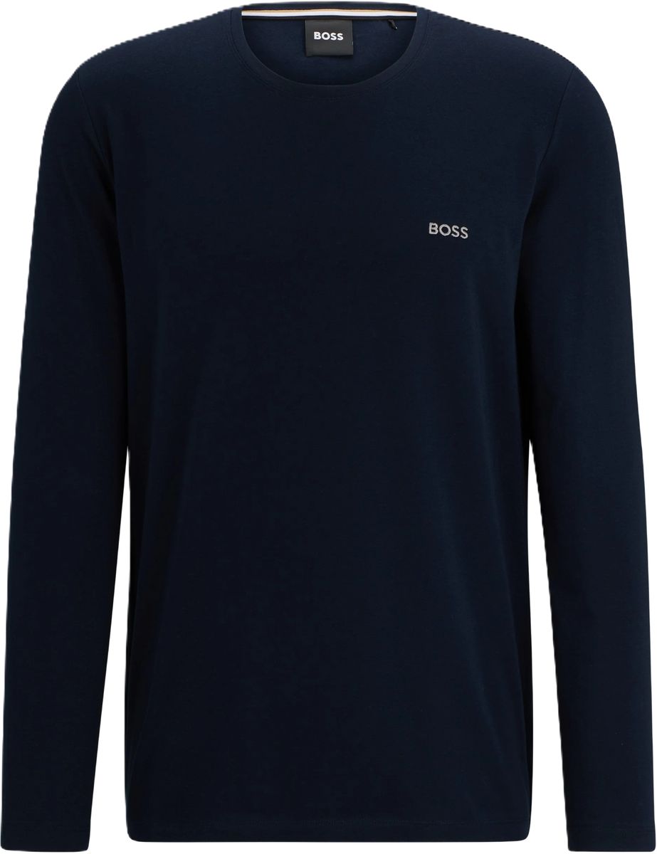 Klassisches Langarmshirt mit Logo-Stickerei
