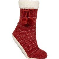 Chenille-Strick Hausschuh-Socken