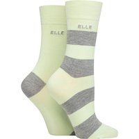 Gestreifte und unifarbene Bambus-Mix Socken