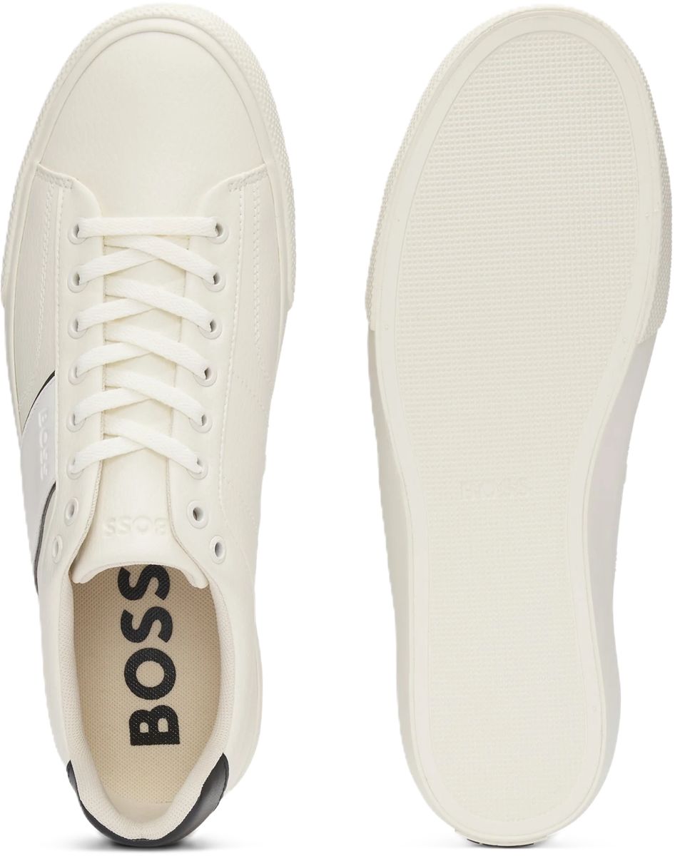 BOSS Sneaker, Kunstleder, Logo-Details, für Herren, weiß, 42