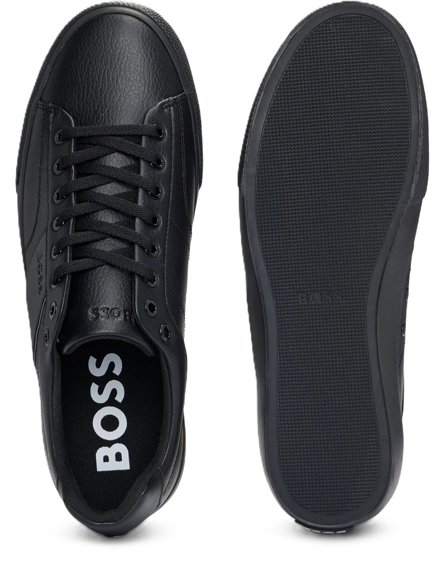Minimalistische Low-Top-Sneakers im Lederlook