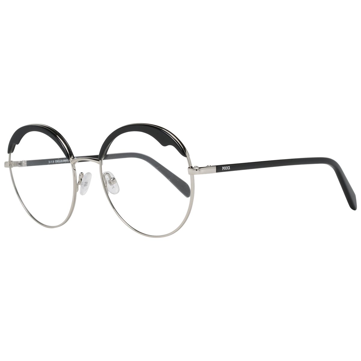 Runde Metallbrille mit gewelltem Rand