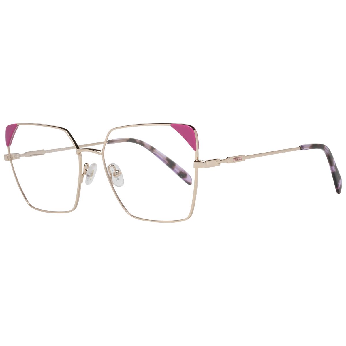 Geometrische Cat-Eye-Brillenfassung aus Metall