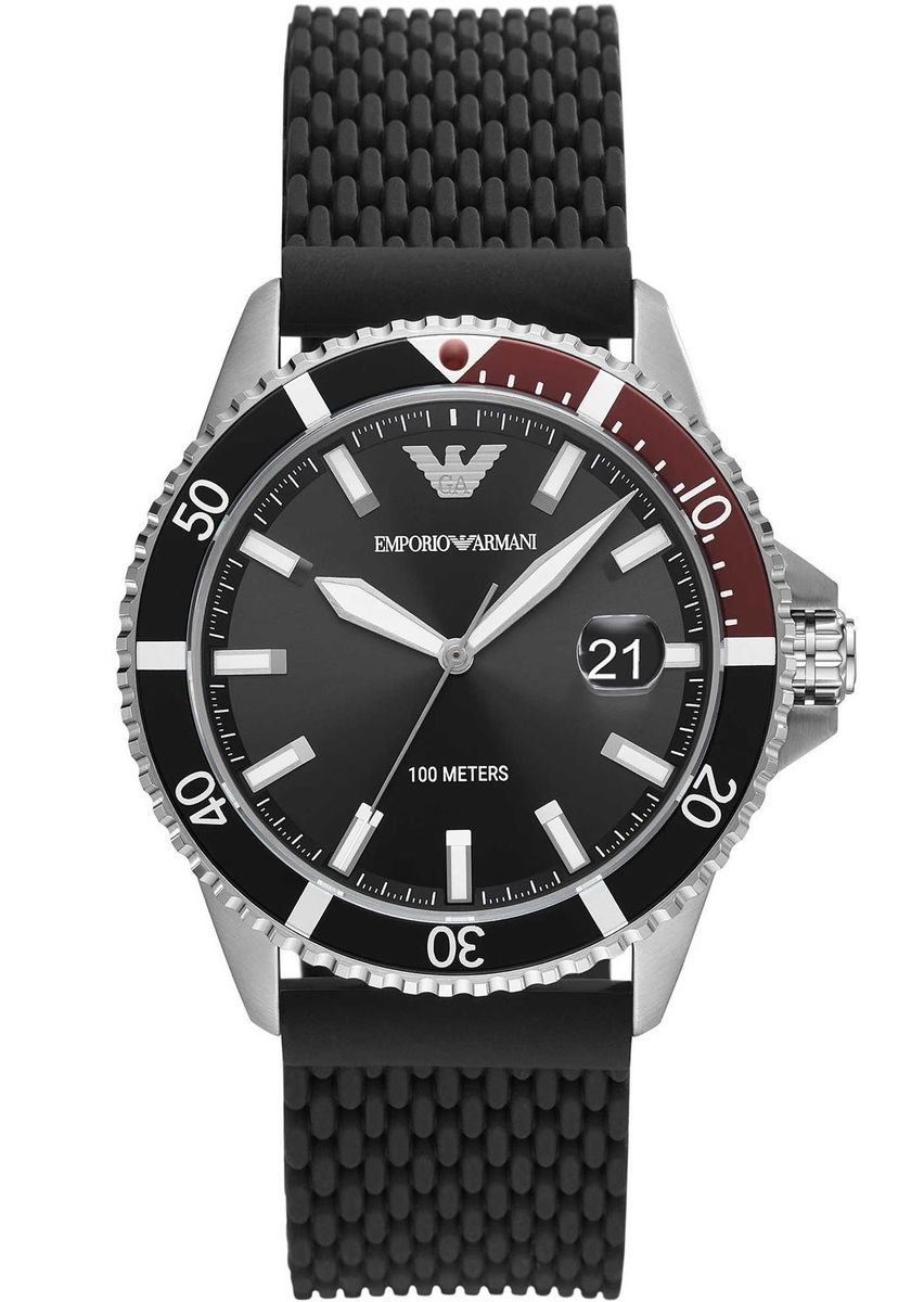 Robuste Taucheruhr mit Silikonarmband