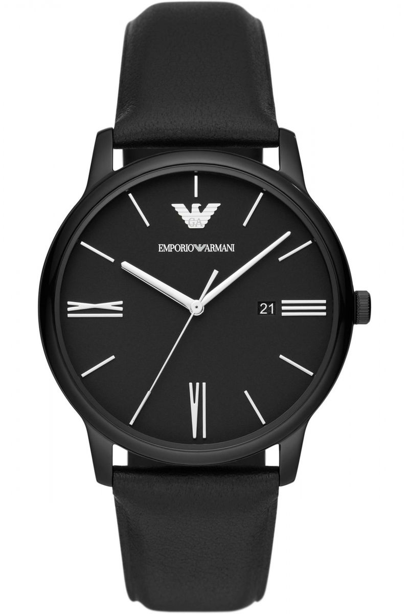 Minimalistische Analoguhr mit Lederarmband