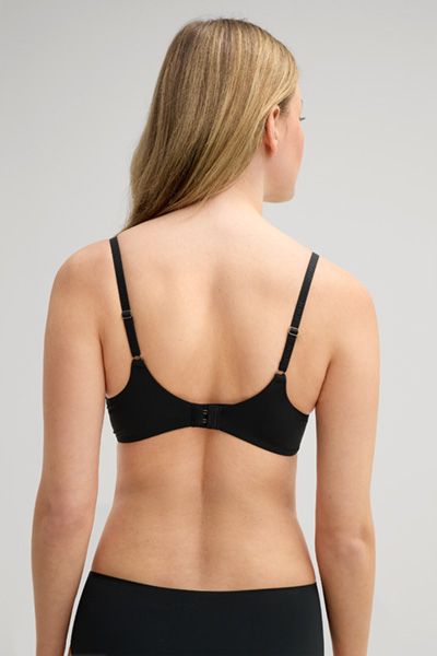 Sloggi Sensation Schwarzer nahtloser Bügel-BH mit Kornblumen-Anhänger