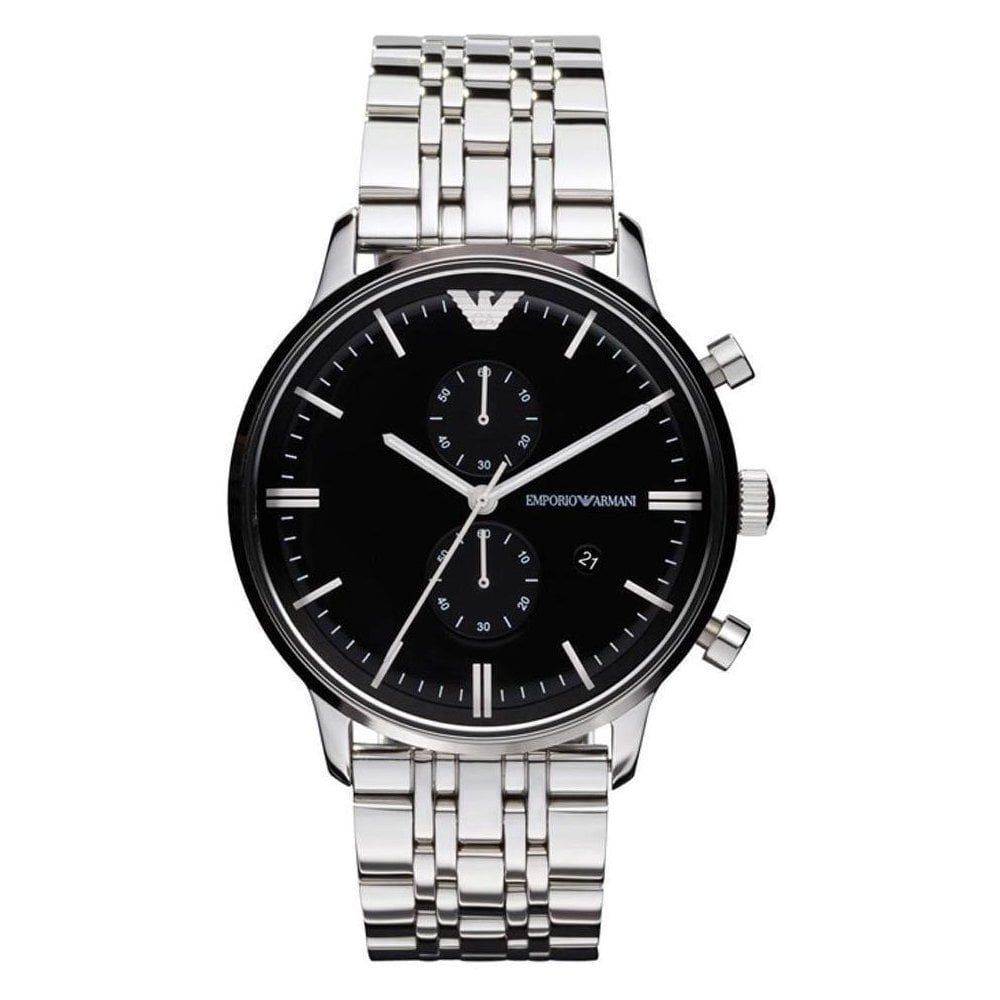 Klassischer Chronograph mit Edelstahlarmband