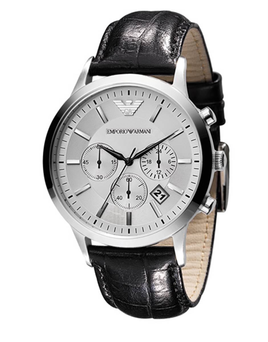 Klassischer Chronograph mit Lederarmband