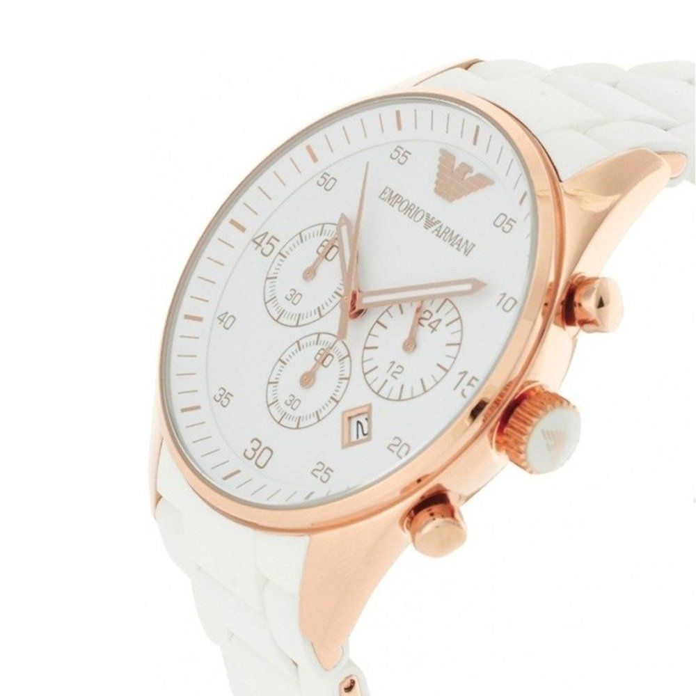 Sportliche Rosegoldene Chronographen-Uhr