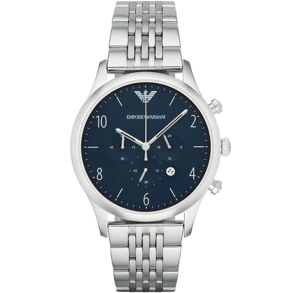 Klassischer Edelstahl-Chronograph