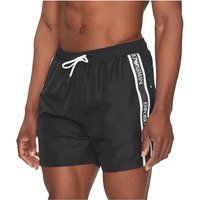 Badeshorts mit Logo-Seitenstreifen