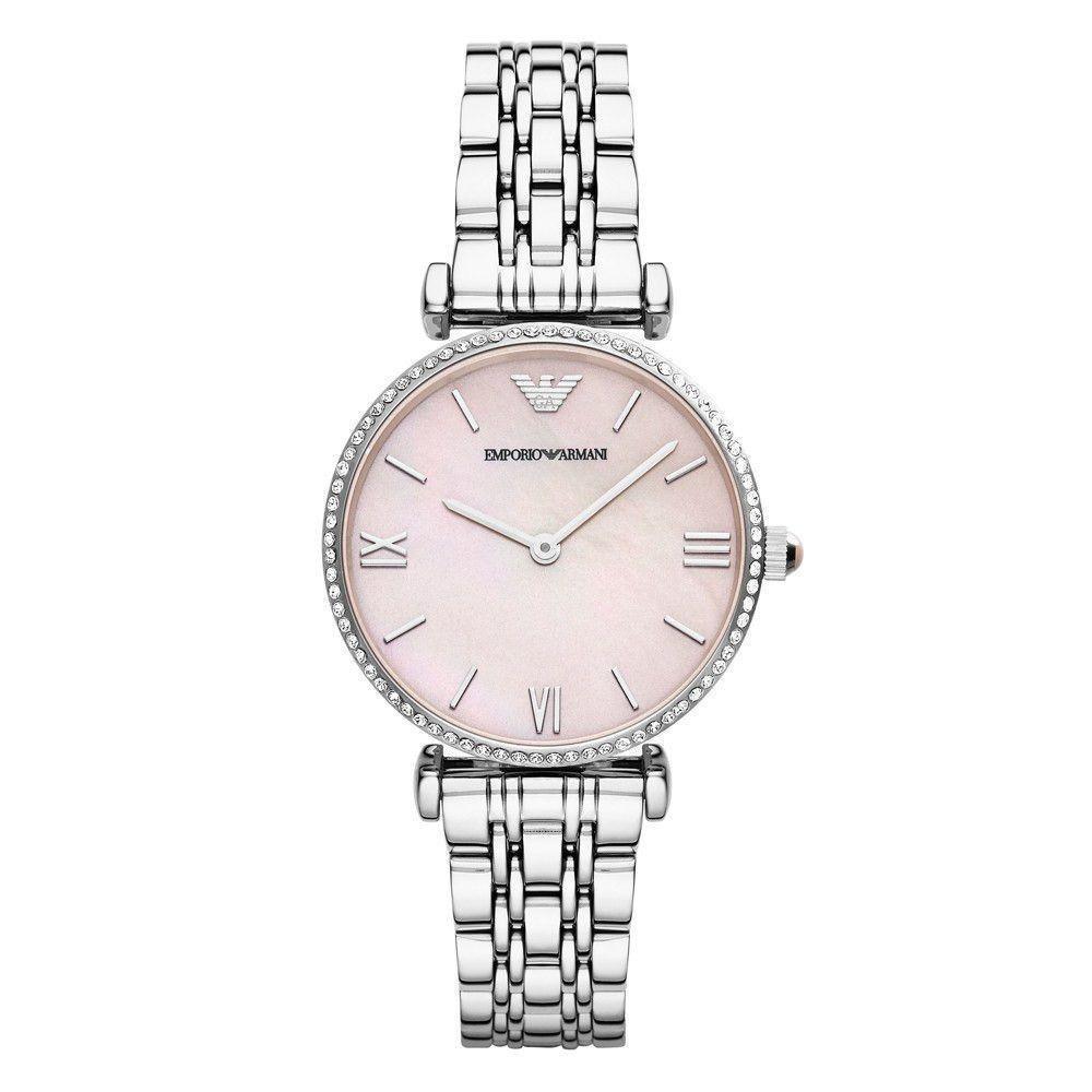 Klassische Dress-Uhr mit Kristall-Lünette
