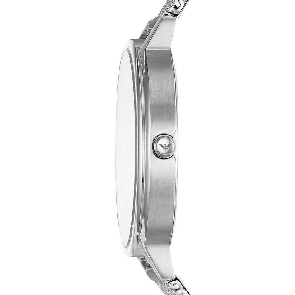 Elegante Mesh-Armbanduhr mit Kristallen