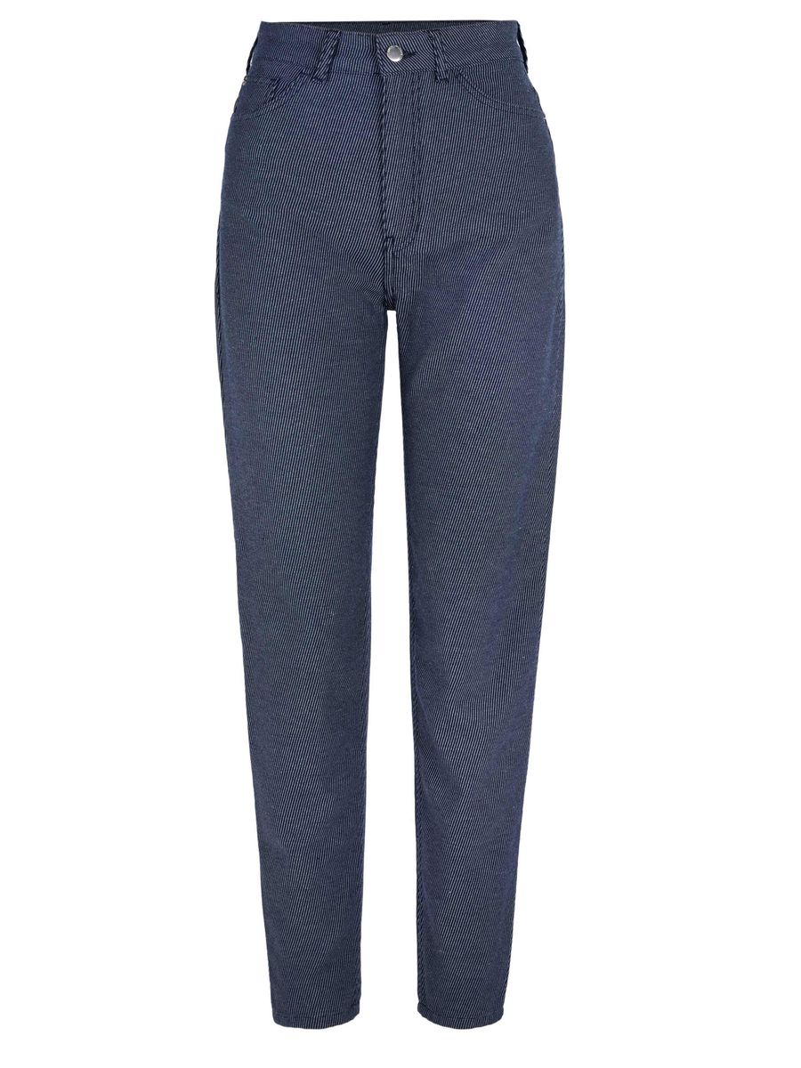 Strukturierte High-Waist Mom-Jeans