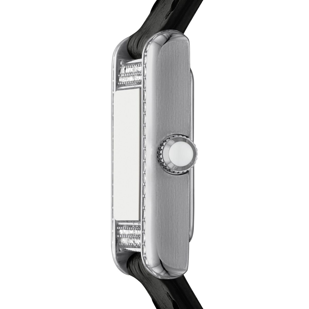 Elegante rechteckige Uhr mit Kristallbesatz