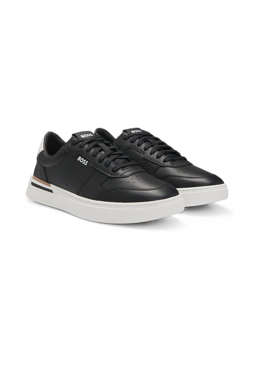 Leder-Low-Top Court Sneaker