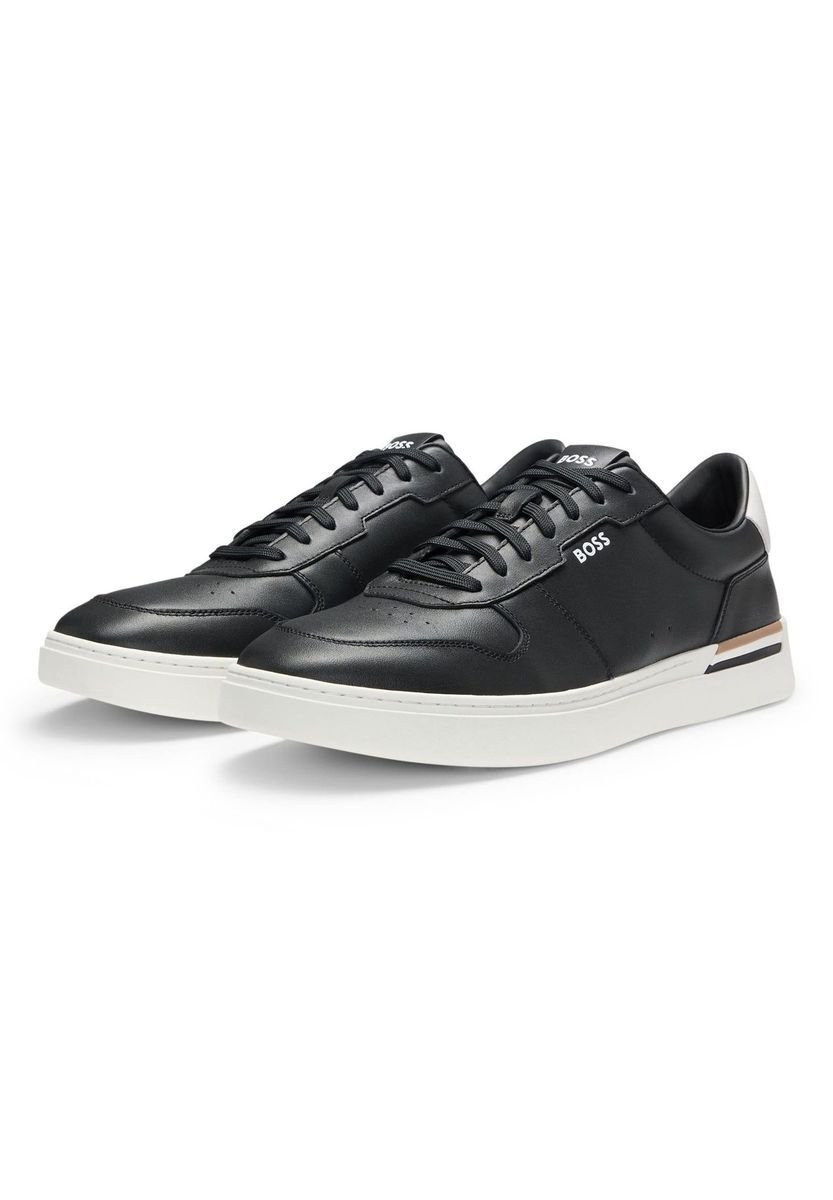 Leder-Low-Top Court Sneaker