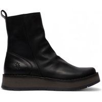Minimalistische Plateau-Lederstiefeletten