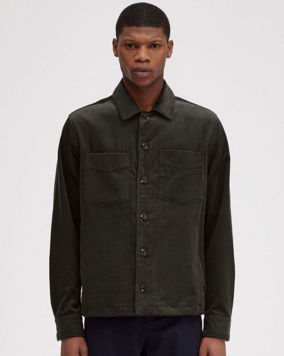 Overshirt aus Baumwollcord im Utility-Stil