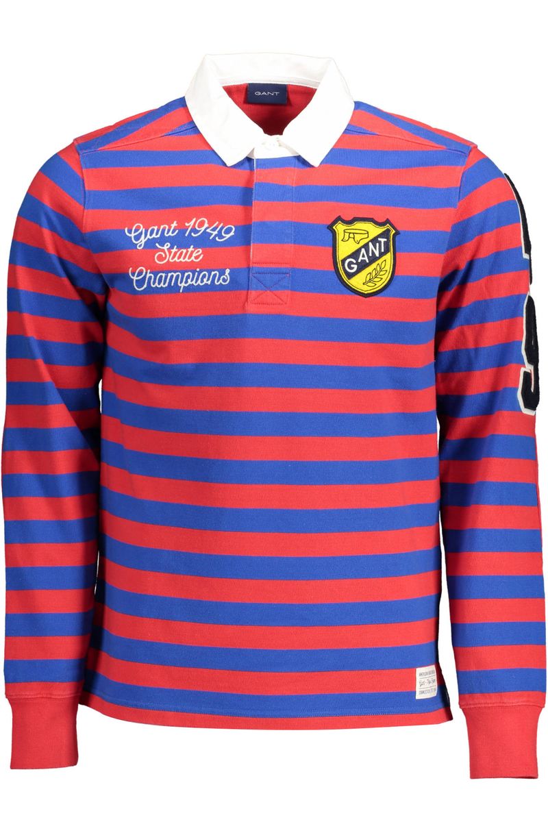 Gestreiftes Rugby-Shirt im College-Stil