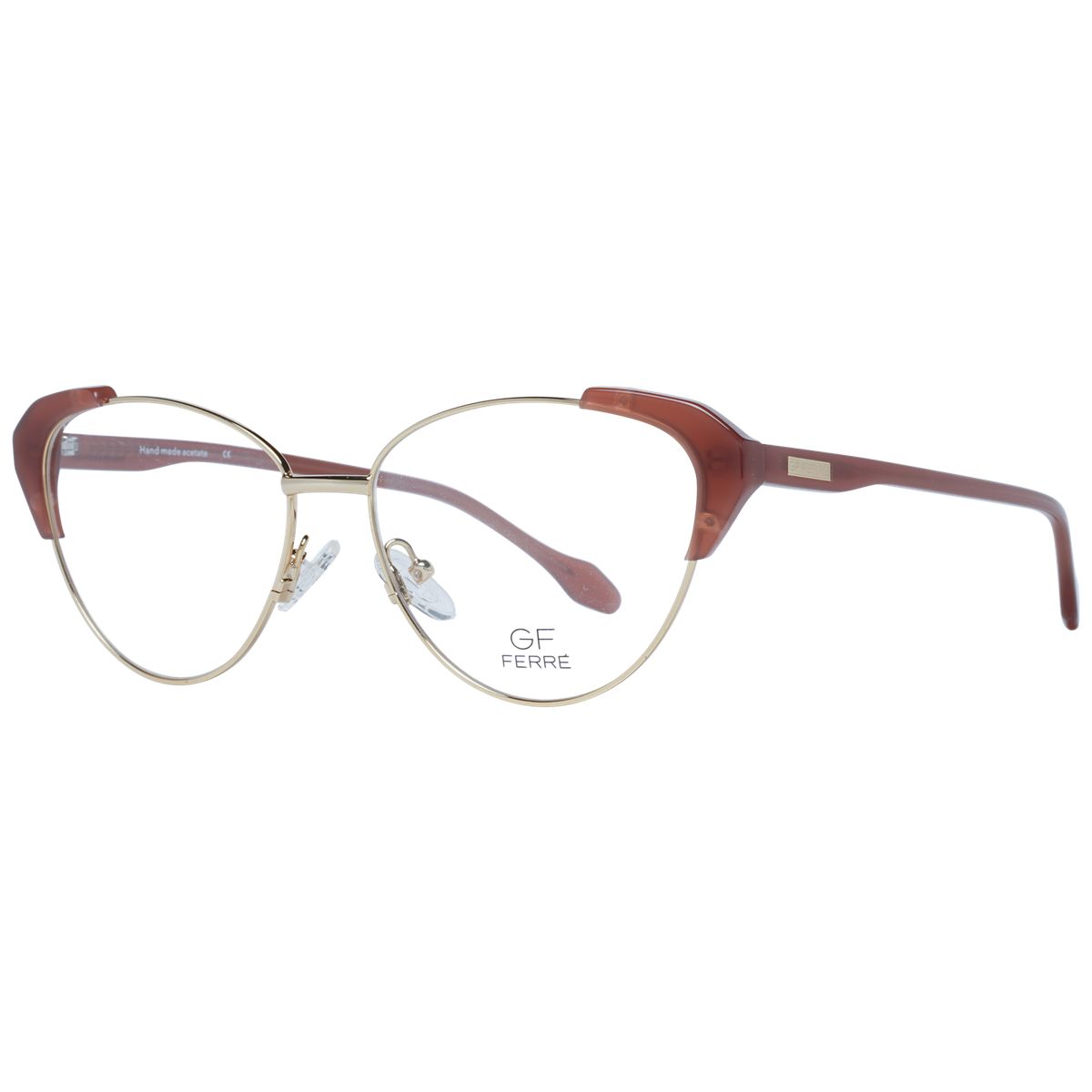 Elegante Cat-Eye-Brillenfassung aus Materialmix