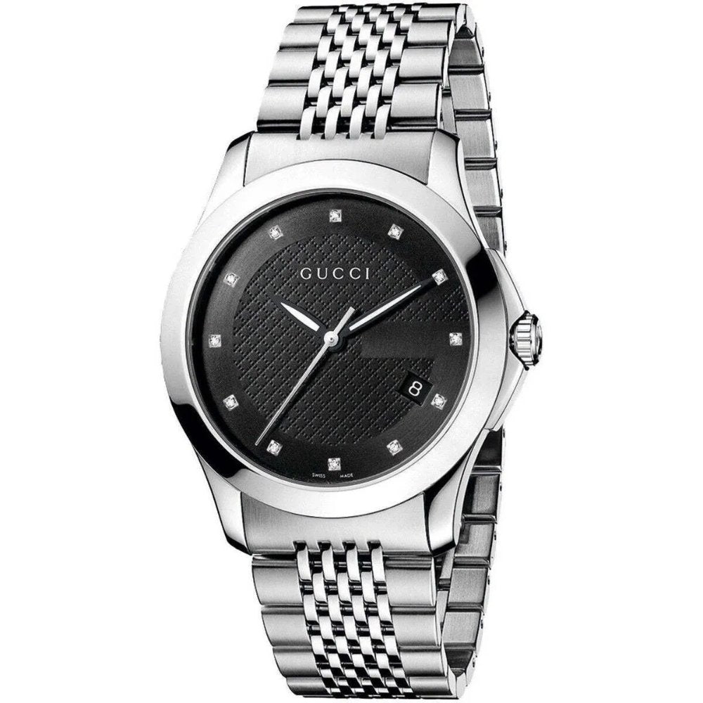 G-Timeless Uhr mit Diamantindizes