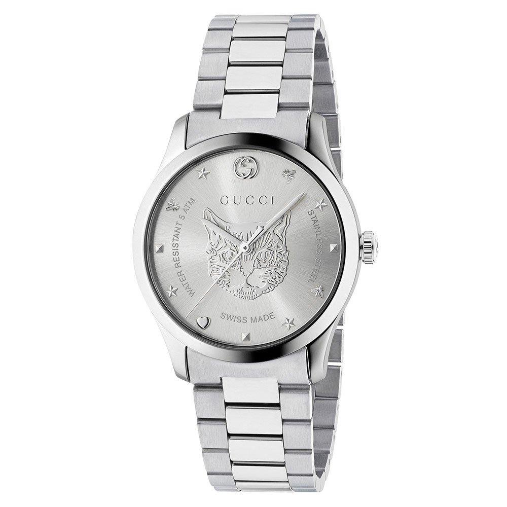G-Timeless Armbanduhr mit Katzenmotiv