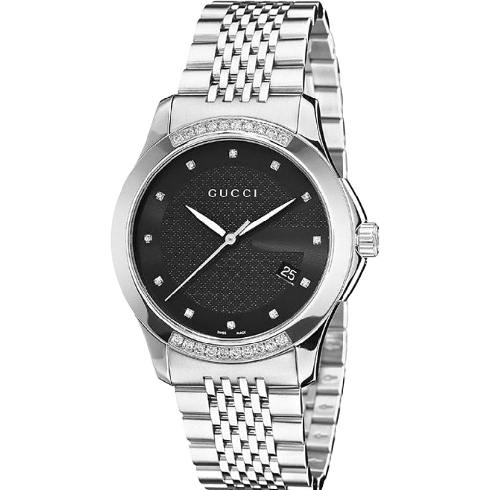 Diamantbesetzte G-Timeless Armbanduhr
