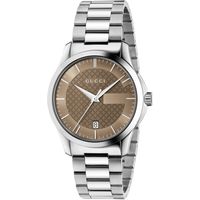 G-Timeless Uhr mit braunem Zifferblatt