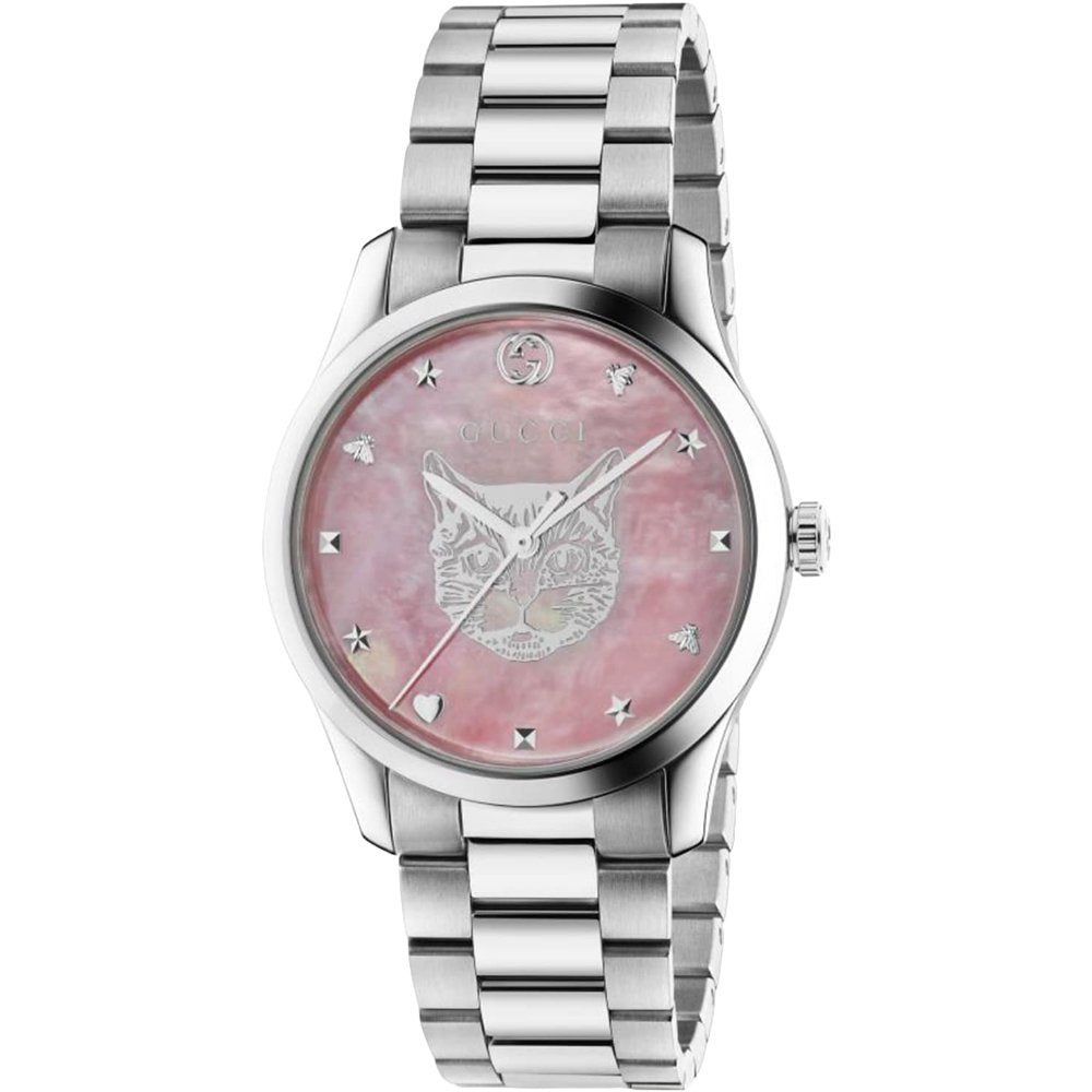 G-Timeless Analog Uhr mit Katzenkopf
