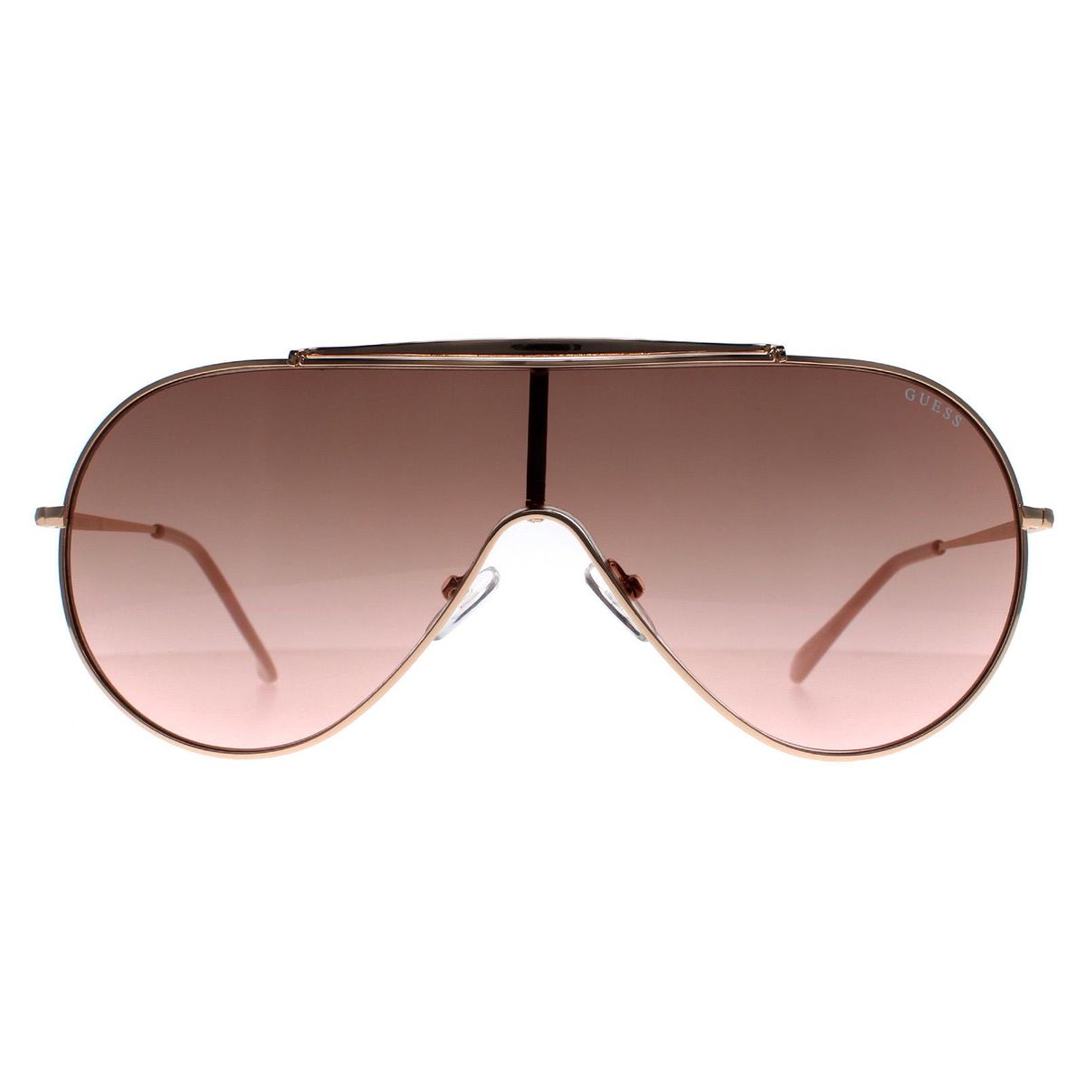 Oversized Shield-Sonnenbrille aus Metall