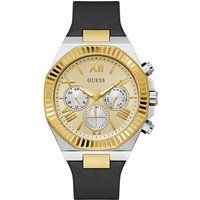 Oversized Armbanduhr mit geriffelter Lünette