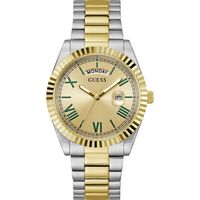 Klassische Day-Date Uhr mit geriffelter Lünette