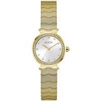 Elegante Mesh-Uhr mit Kristallen