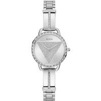 Elegante Uhr mit glitzerndem Dreiecks-Zifferblatt