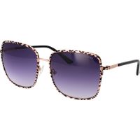 Quadratische Sonnenbrille mit Leopardenmuster