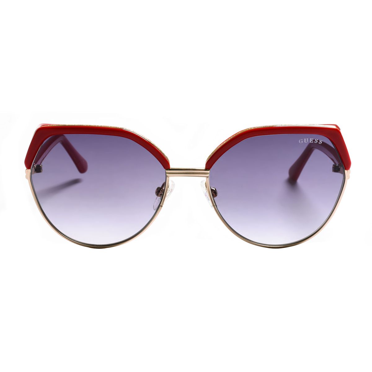 Oversize-Sonnenbrille mit Kontrast-Brauensteg