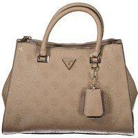 Strukturierte Handtasche mit Logo-Prägung