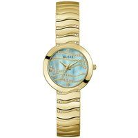 Armreif-Uhr mit Wellen-Design und Kristallen