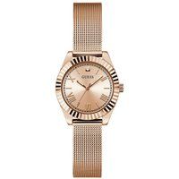 Mesh-Armbanduhr mit geriffelter Lünette