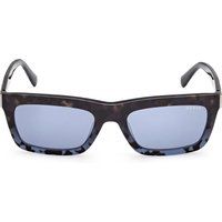 Rechteckige Sonnenbrille mit Schildpatt-Muster