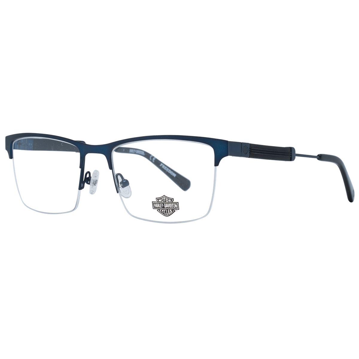 Halbrand-Trapezbrille aus Metall