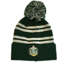 Gestreifte Strickmütze mit Wappen