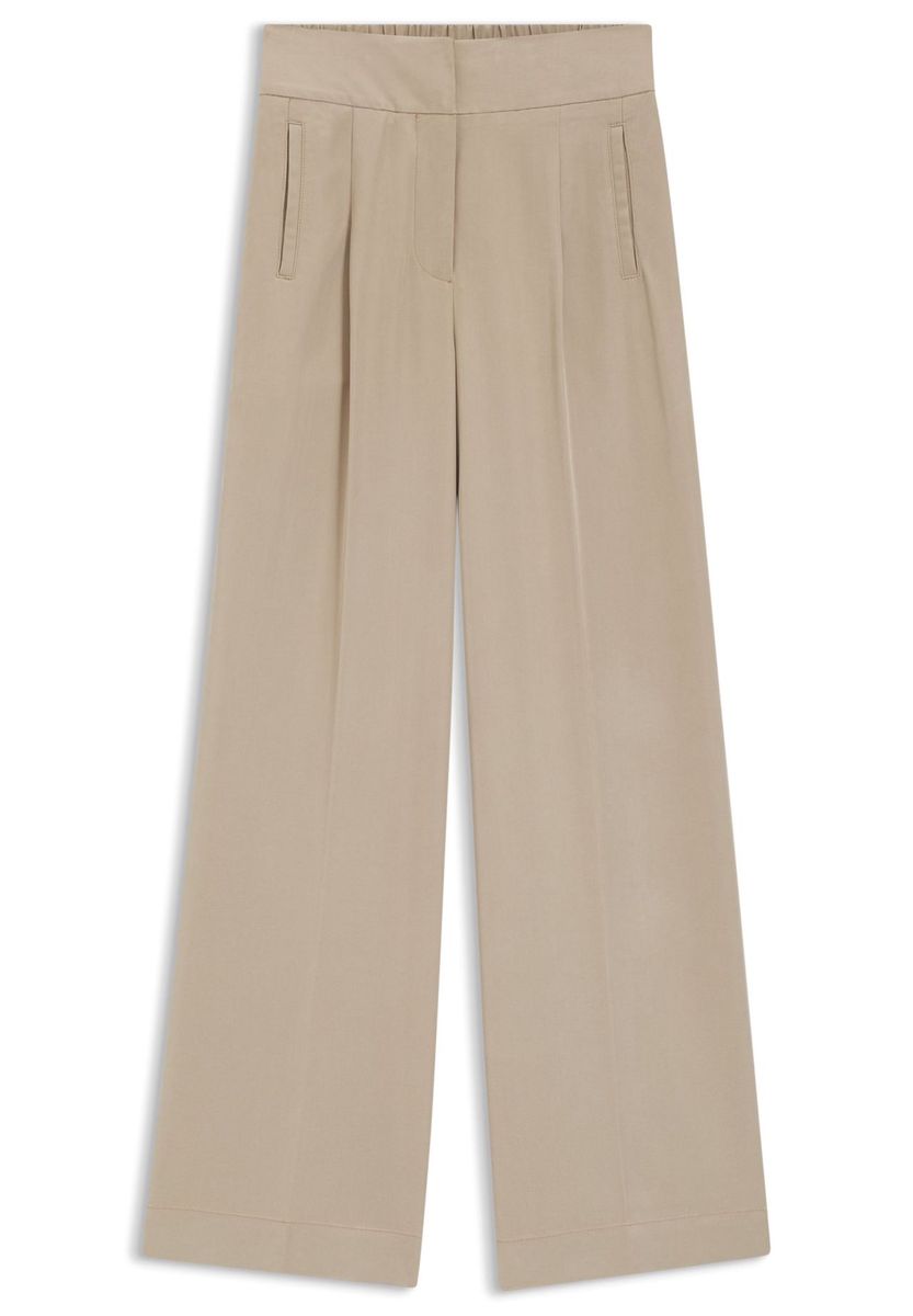 BOSS Orange Stoffhose Tarima, Bundfalte, für Damen, beige, 36