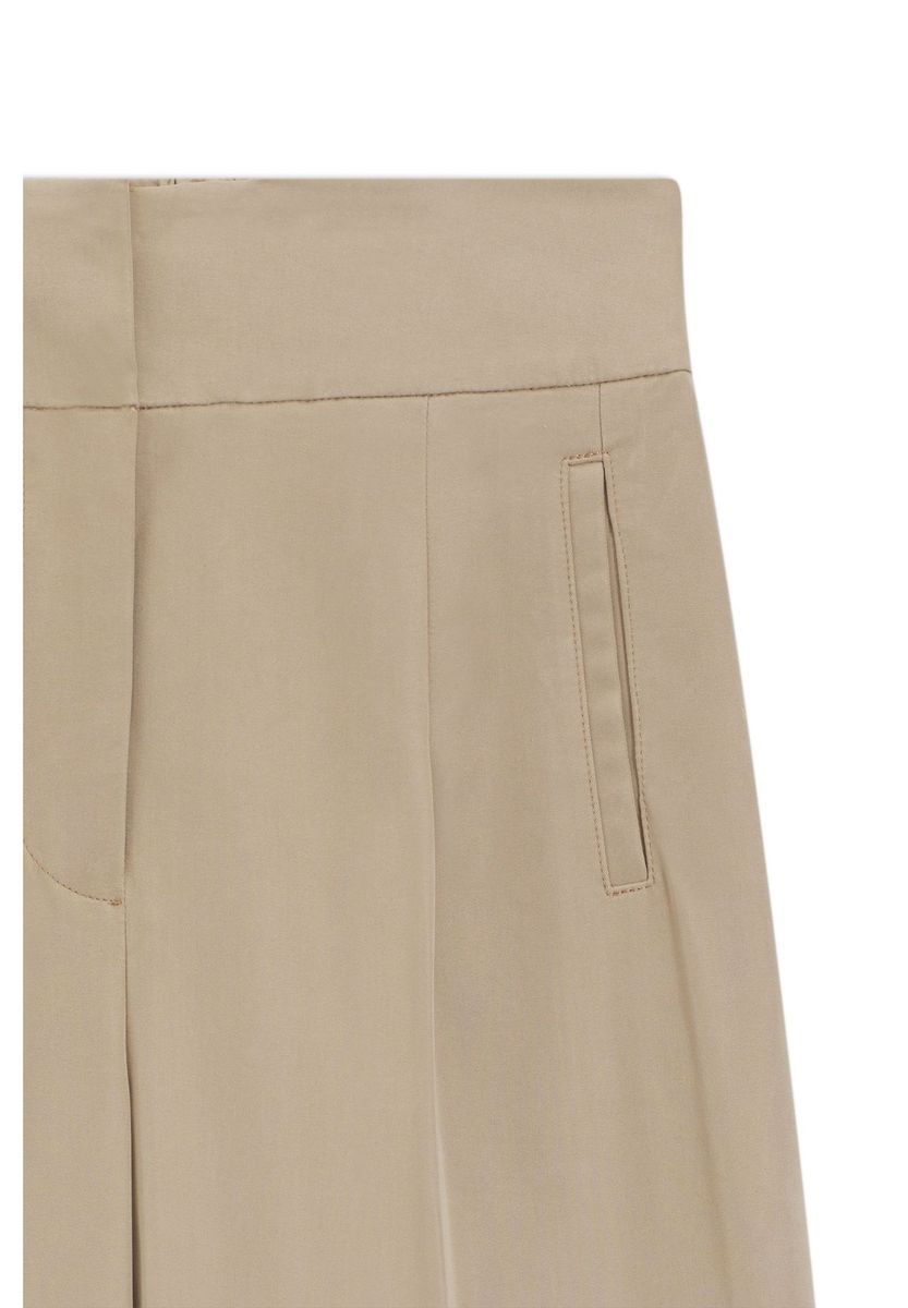 BOSS Orange Stoffhose Tarima, Bundfalte, für Damen, beige, 36
