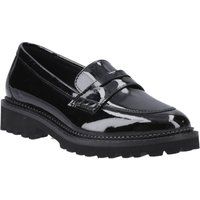 Polierte Lackleder-Loafer mit Plateausohle